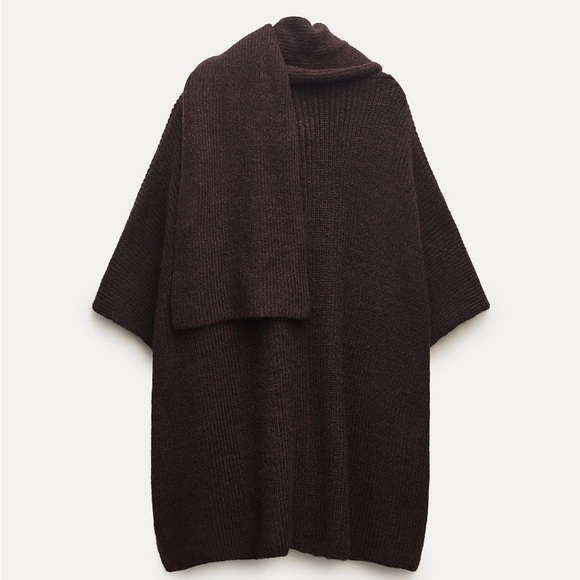 ZARA SHAWL COLLAR KNIT JACKET - Picture 10 of 13